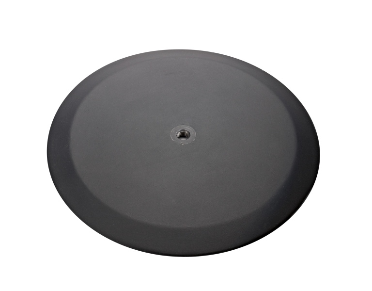 K&M 26700 Flat 18" Round Base Plate - Structured Black
