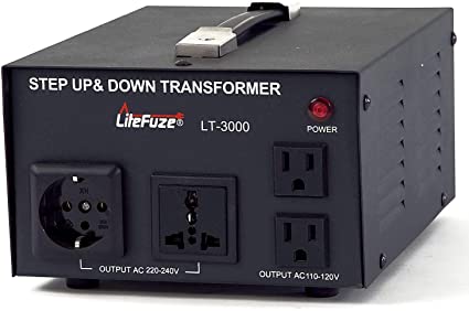 LiteFuze Heavy Duty Step-Up/Step-Down Voltage Transformer LT-3000 3000W MAX